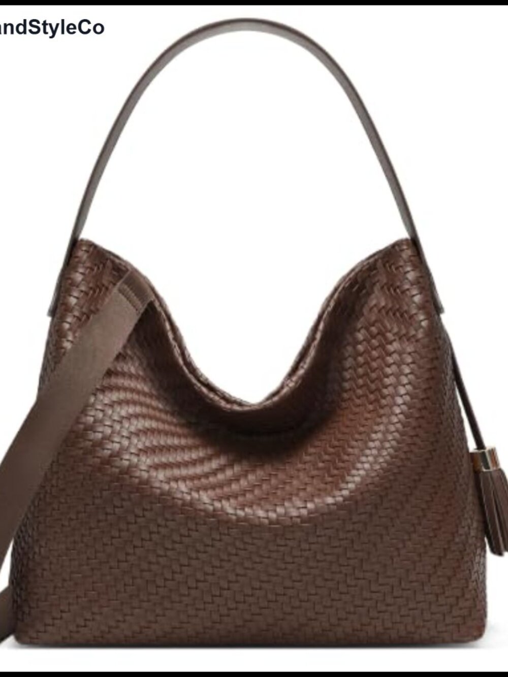 Woven Leather Tote Bag Hobo Shoulder Handbag Large Women